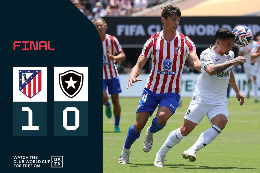 El Atlético de Madrid ganó al Botafogo, pero no fue suficiente