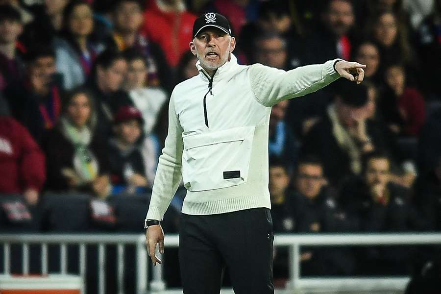 Éric Roy lors du match face au Barça.