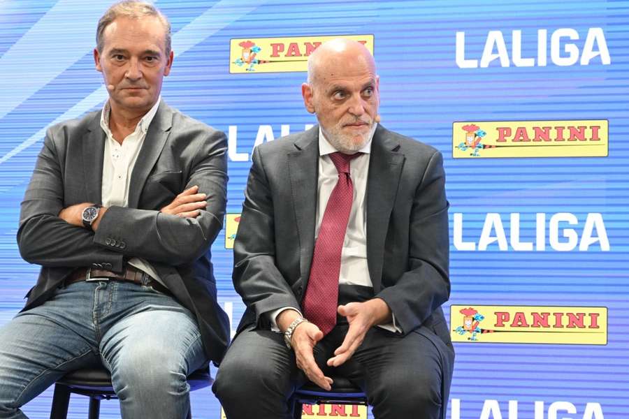Javier Tebas, en un acto de Panini Javier Tebas, en un acto de Panini