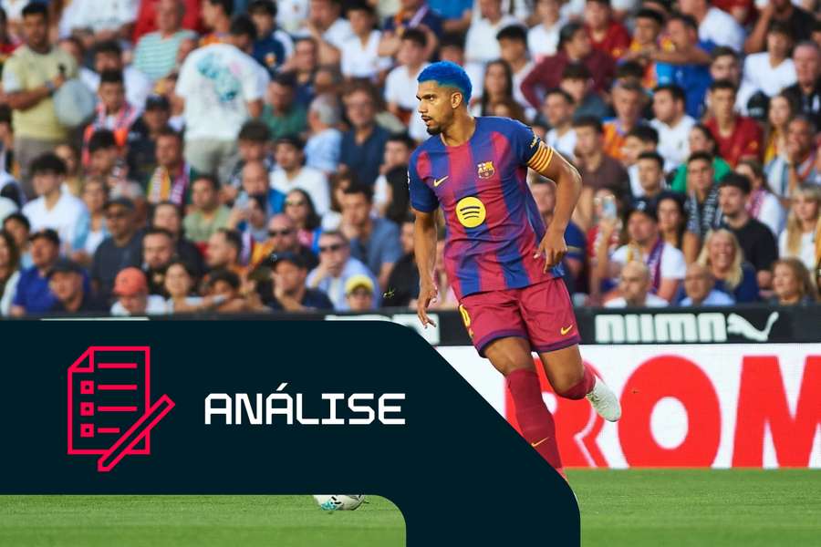 Ronald Araújo em ação pelo Barcelona Ronald Araújo em ação pelo Barcelona
