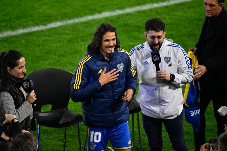 Cavani cette nuit lors de sa présentation.