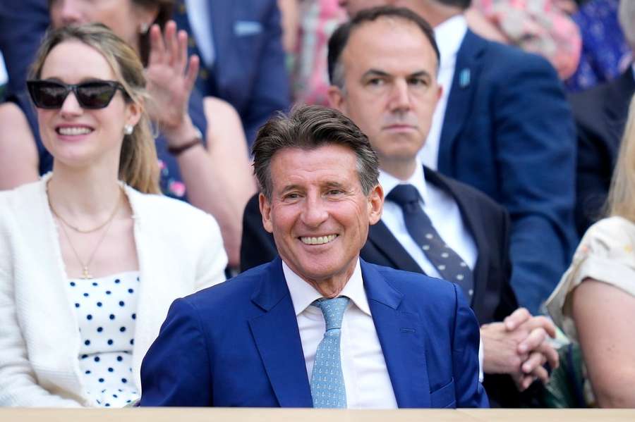 Atletiekbaas Sebastian Coe bij Wimbledon eerder dit jaar