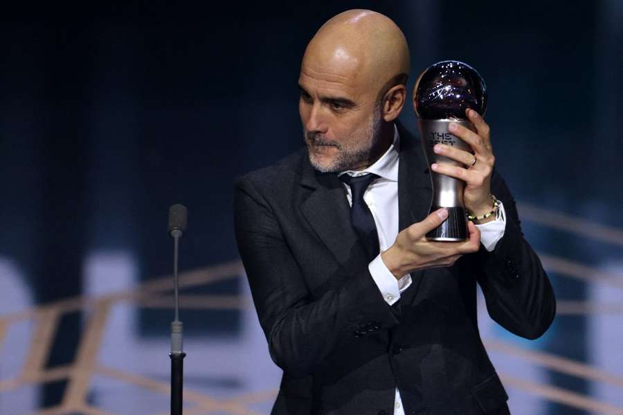 Pep Guardiola was named coach of the year