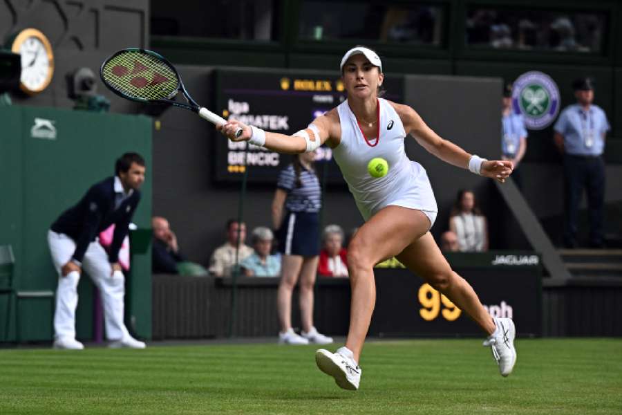 Bencic was unable to get over the line against Swiatek