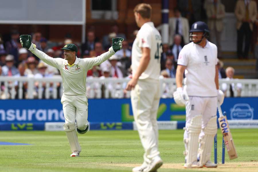 Carey appeals after stumping Bairstow