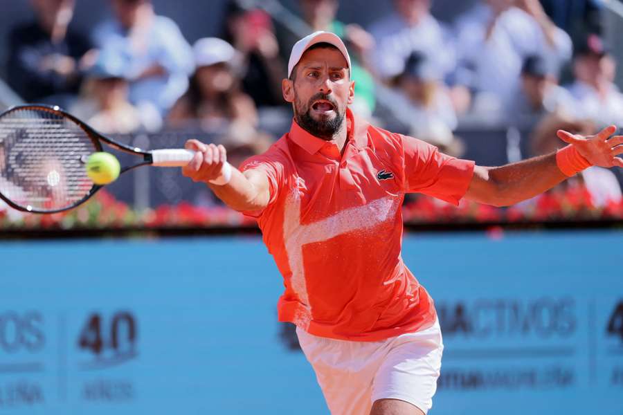 Novak Djokovic en Madrid el 26 de abril