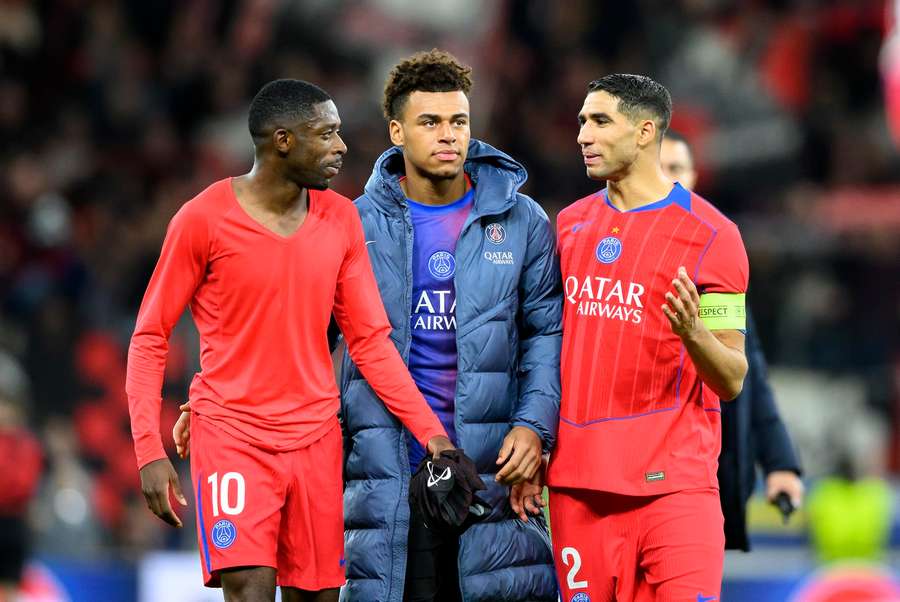 Ousmane Dembele und Achraf Hakimi vor zwei Wochen.
