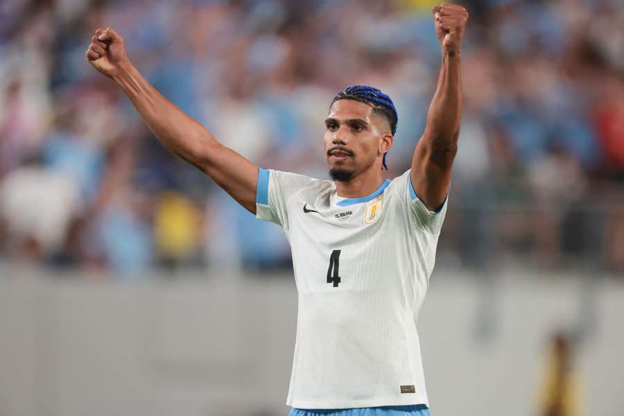 Uruguay defender Araujo in action for Uruguay