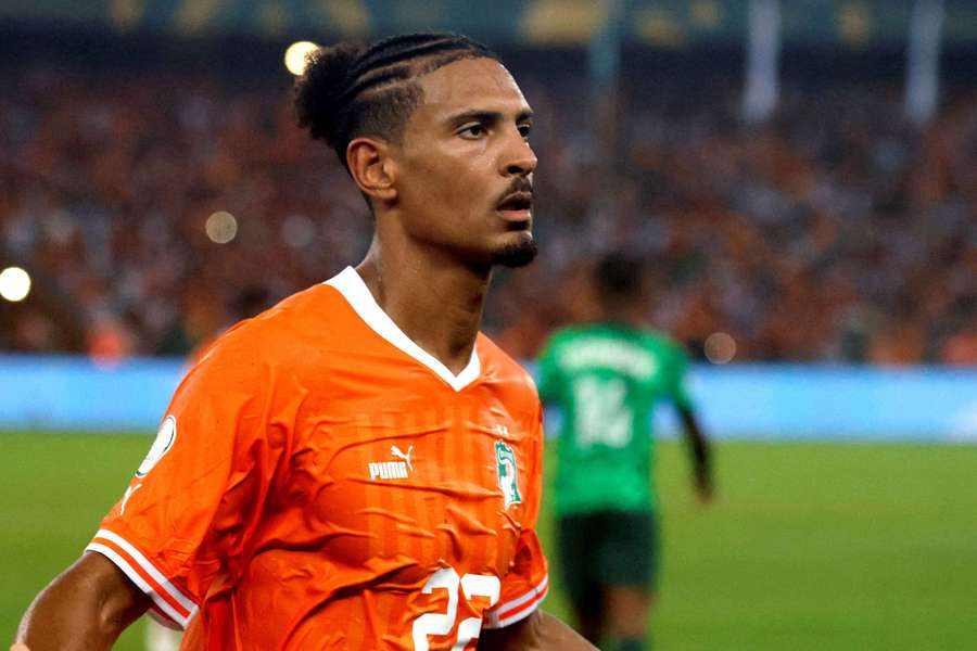 Haller in action for Ivory Coast Haller in action for Ivory Coast