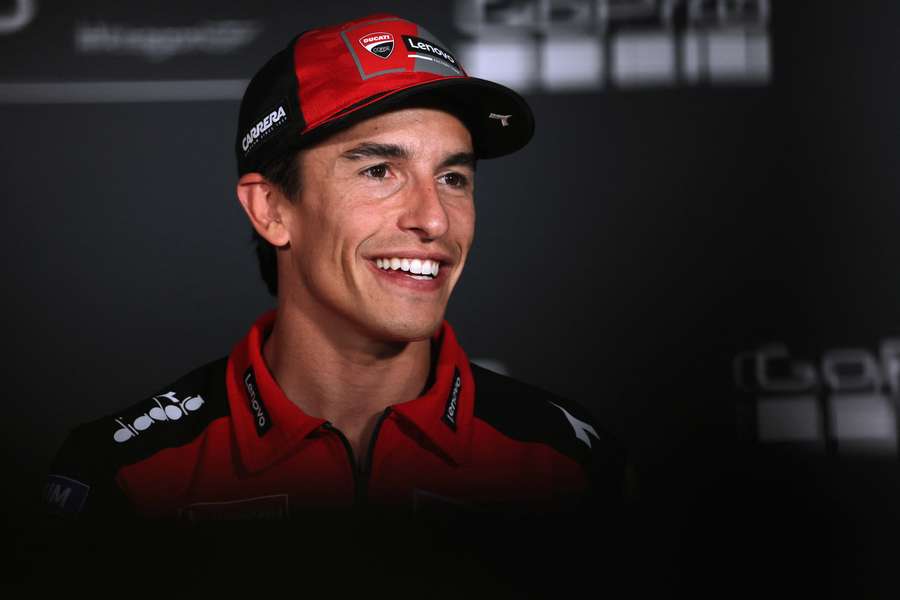 Marc Márquez no dia da imprensa no Gran Premio de Aragón.