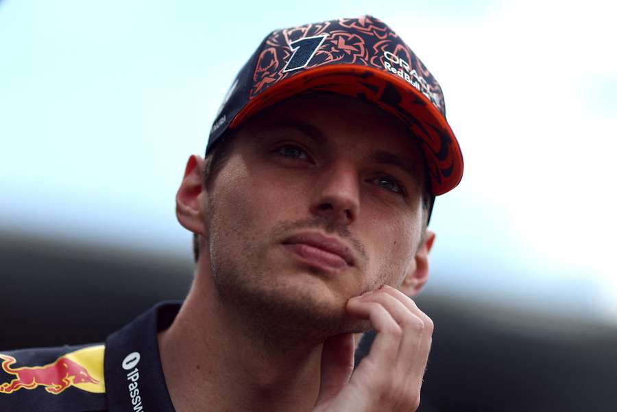 Verstappen looks on 