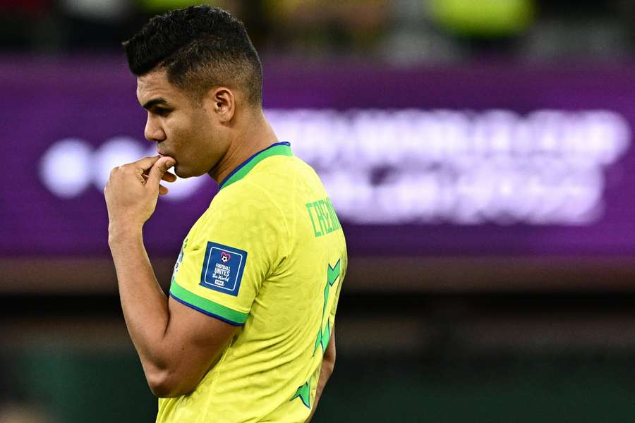 Casemiro mostrou frustração pela derrota brasileira nos pênaltis