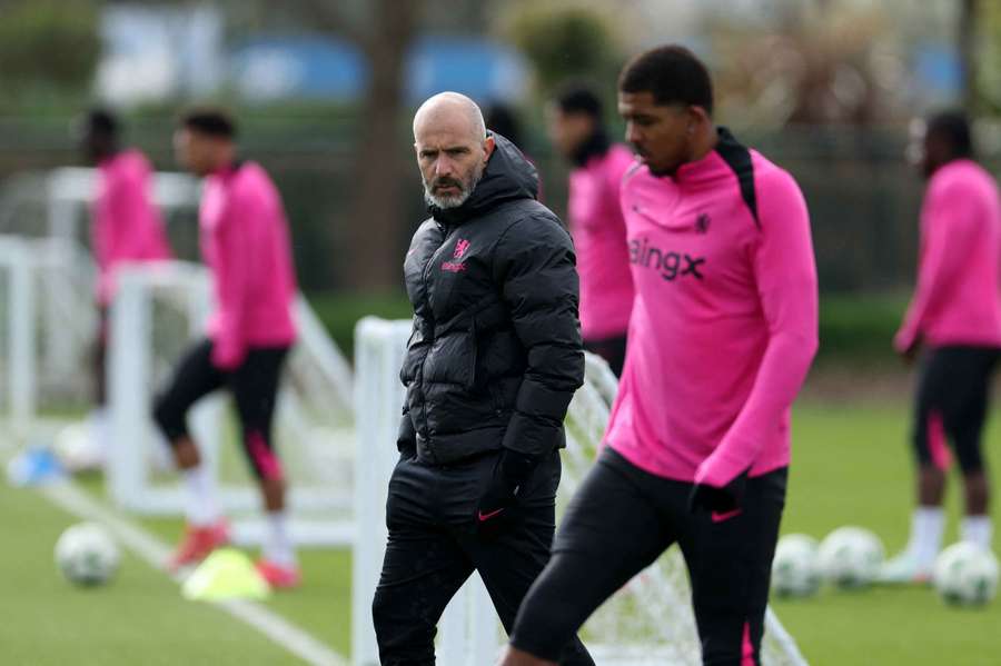 Maresca durante el entrenamiento