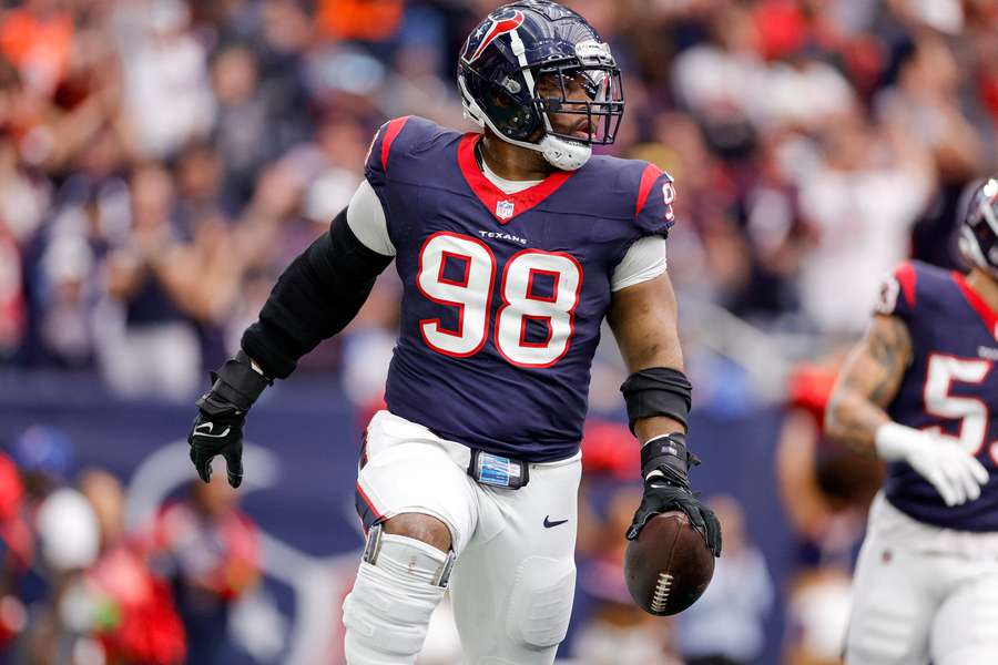 Texans' Sheldon Rankins celebrates a touchdown