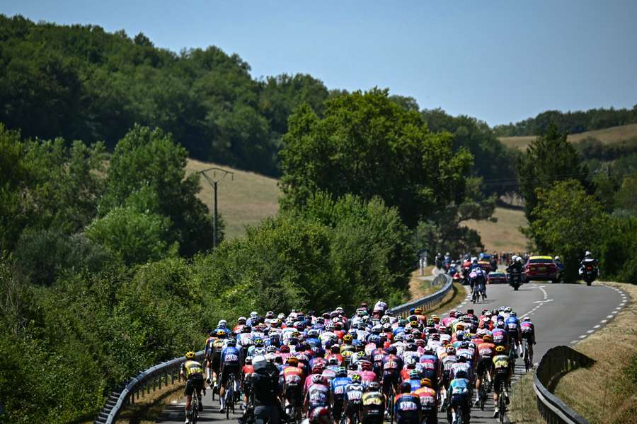 Le peloton du Tour ce jeudi.