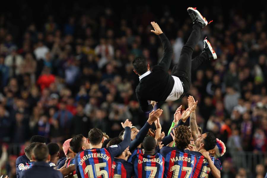 Jucătorii Barcelonei sărbătoresc titlul La Liga
