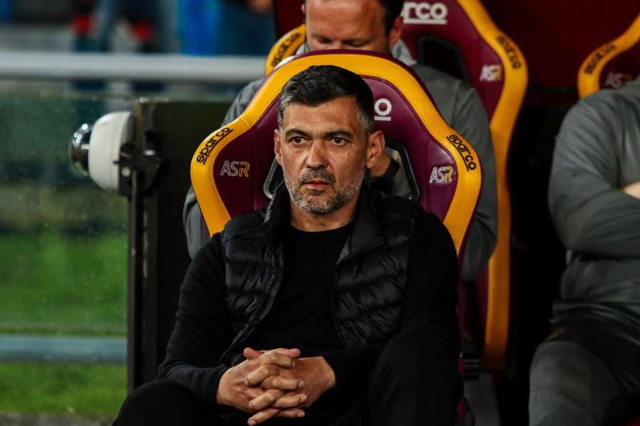 AC Milan head coach Sergio Conceicao during the 3-1 loss at Roma AC Milan head coach Sergio Conceicao during the 3-1 loss at Roma