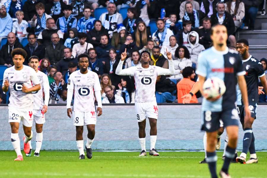 Jonathan David fez um hat trick contra o Le Havre