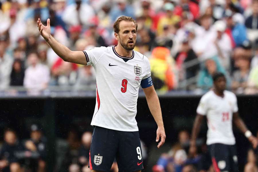 Harry Kane reacts during England's draw with Ghana
