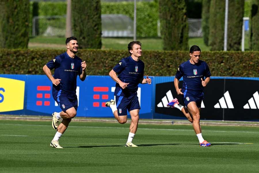 Un allenamento degli azzurri