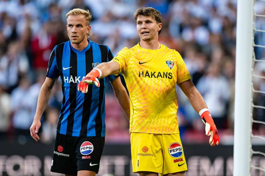 Eetu Huuhtanen (R) and Jasse Tuominen helped Inter Turku to victory Eetu Huuhtanen (R) and Jasse Tuominen helped Inter Turku to victory