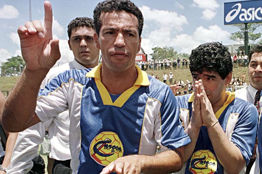 Careca y Maradona, juntos