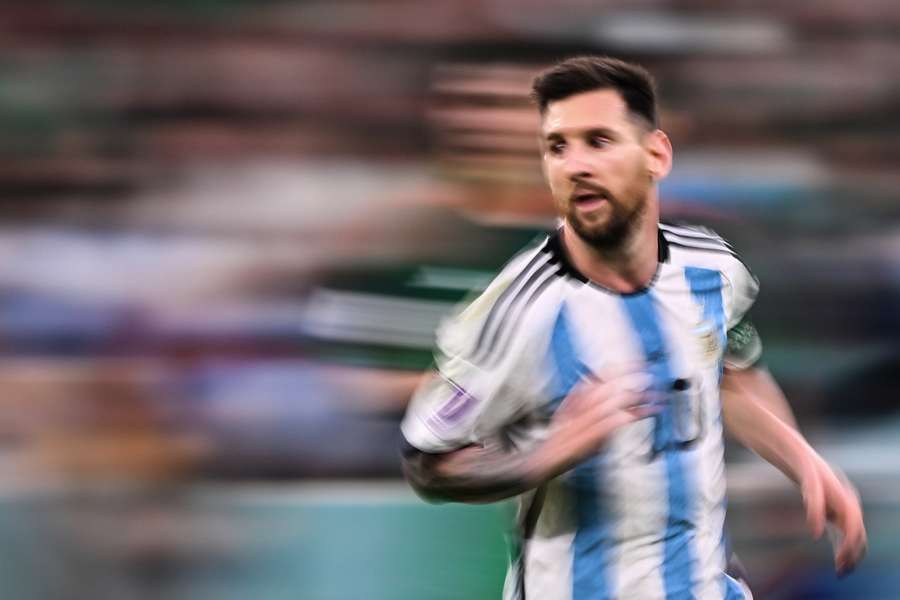 Een andere foto dan normaal van Lionel Messi