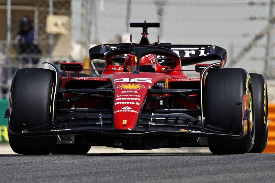 Ferrari's Charles Leclerc during testing