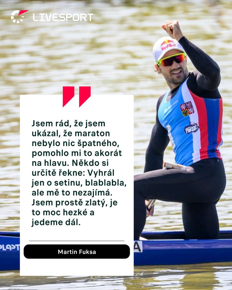Fuksa po závodě ohledně maratonu.