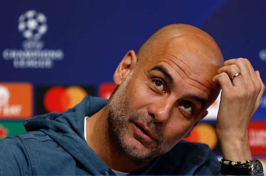 Manchester City manager Pep Guardiola spoke to the media on Monday