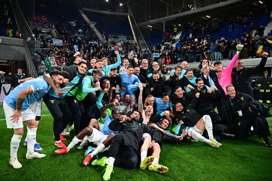 Lazio celebrate their win