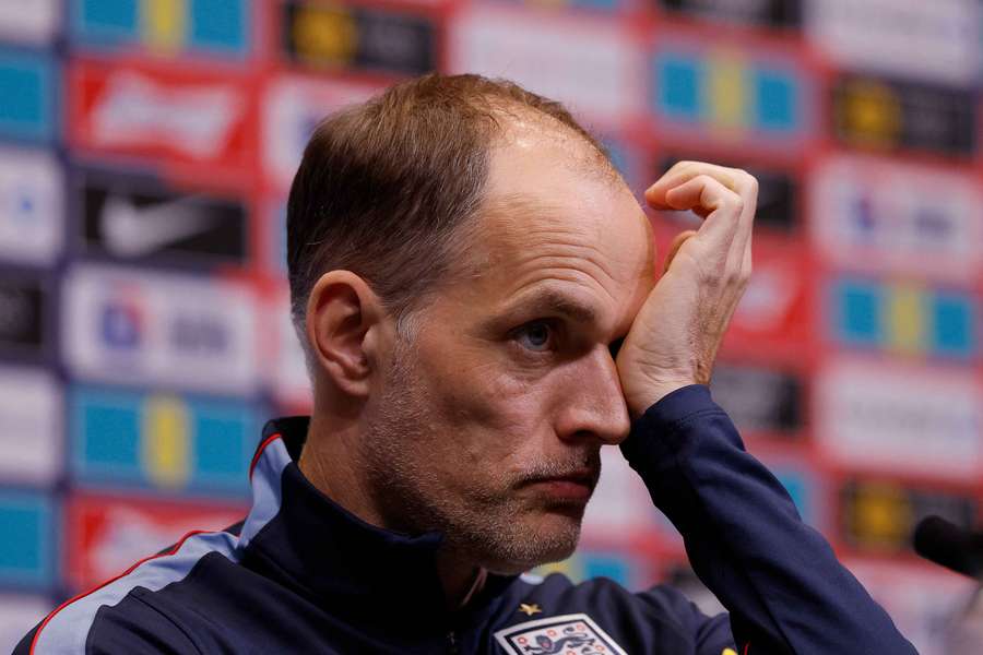 Tuchel, durante su comparecencia de prensa Tuchel, durante su comparecencia de prensa