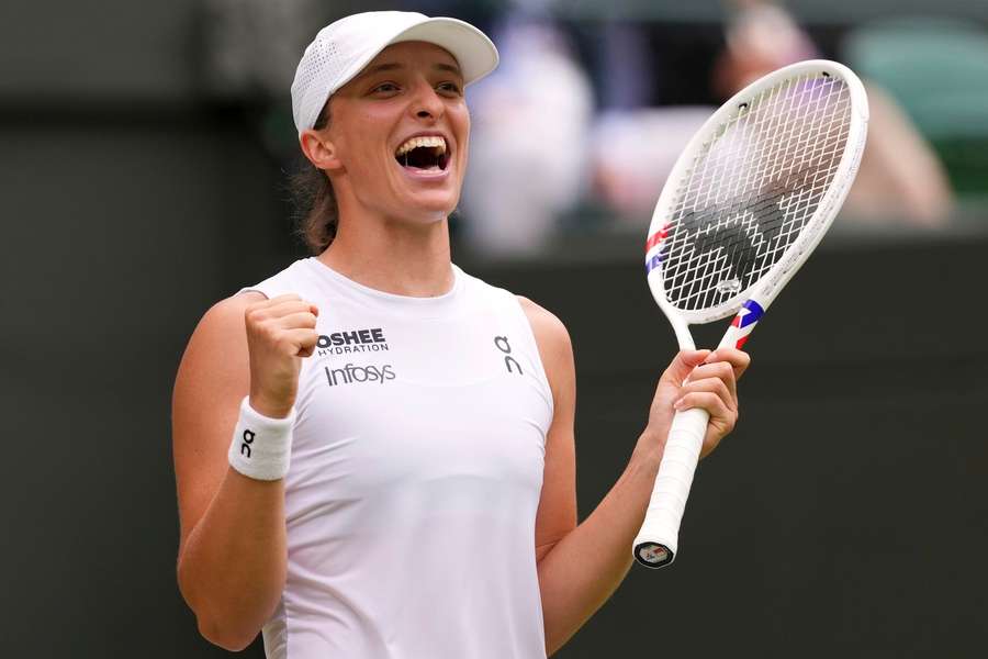 Swiatek is into her first Wimbledon semi-final