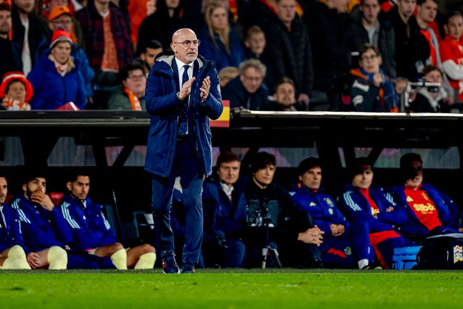 De la Fuente, en el partido ante Países Bajos.