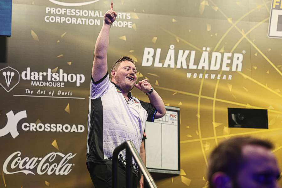Martin Schindler bei der Flanders Darts Trophy.