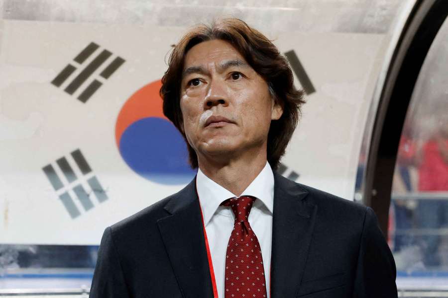 South Korea coach Hong Myung-bo before the match