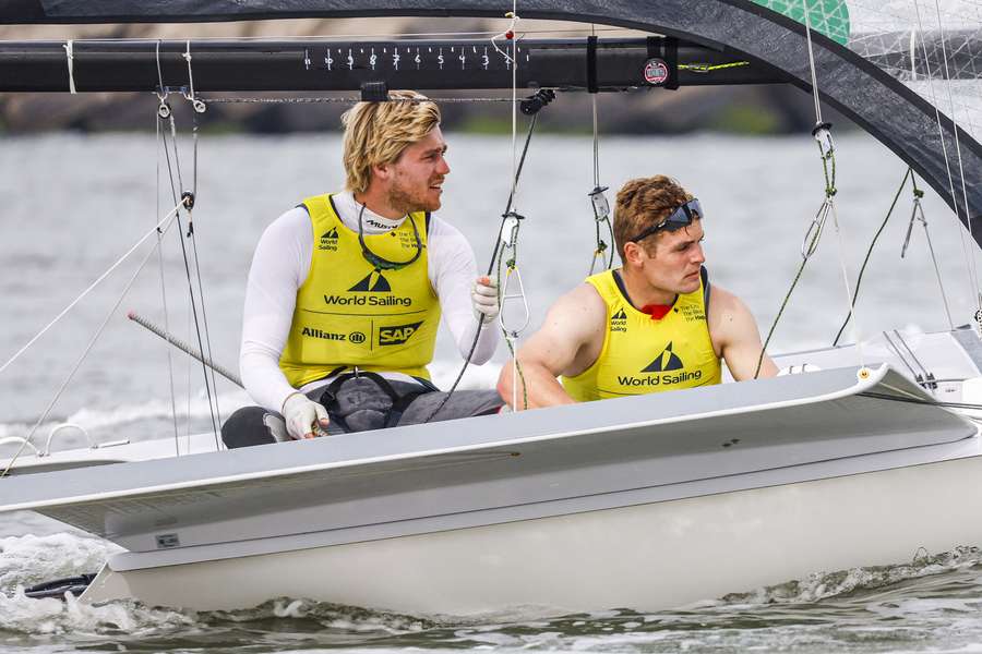 Bart Lambriex en Floris van de Werken eerder dit jaar op het WK