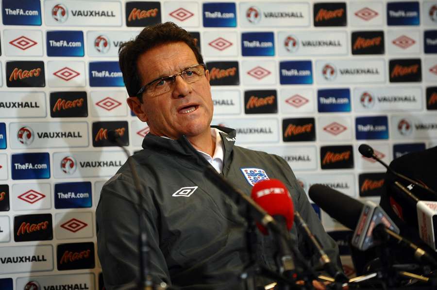 Capello speaks to the press in 2011 Capello speaks to the press in 2011