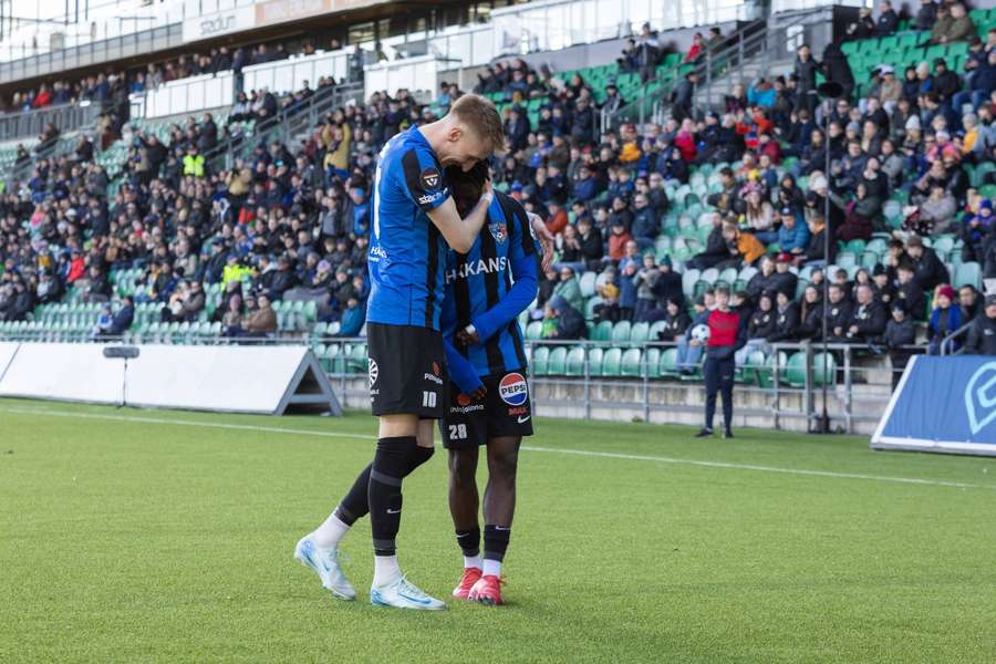 Florian Krebs (left) scored Inter Turku's opening goal