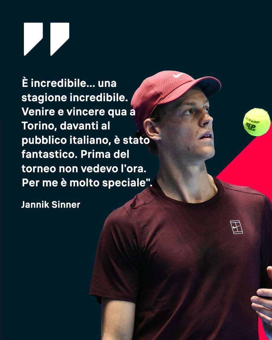 Le dichiarazioni di Sinner Le dichiarazioni di Sinner