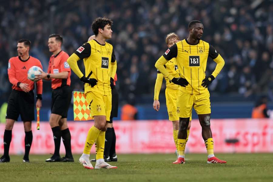 Bediente BVB-Profis um Angreifer Serhou Guirassy (r.) nach der Niederlage in Bochum.