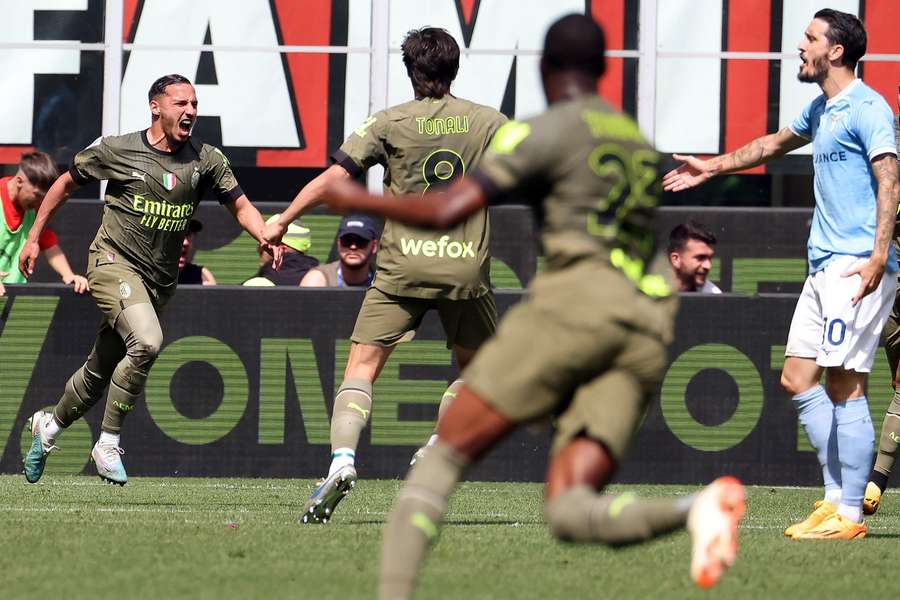 AC Milan was erg blij met de overwinning