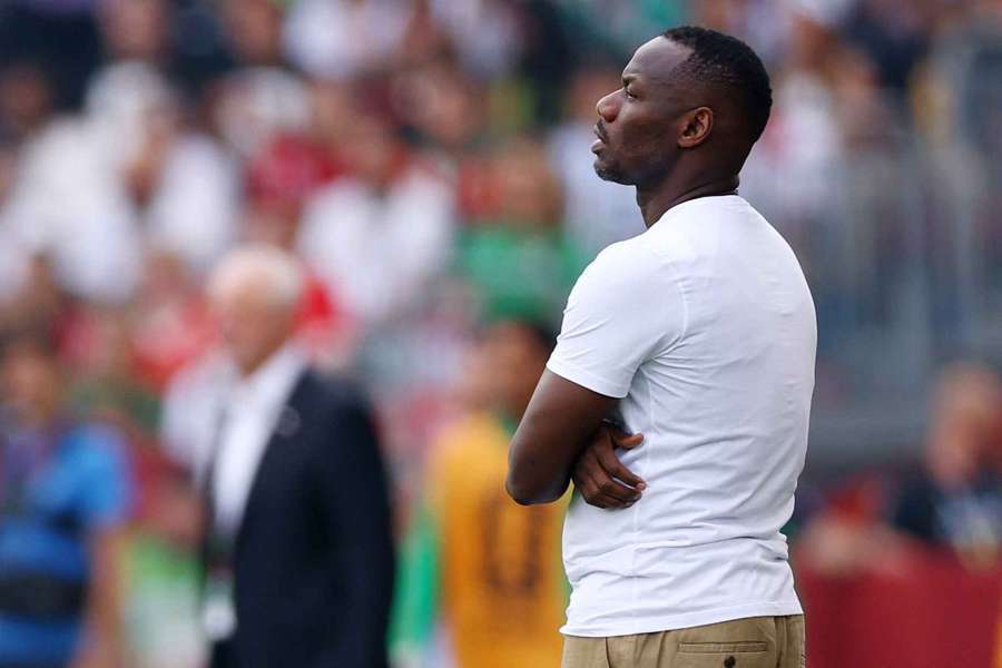 Senegal coach Pape Thiaw during their 5-0 win over Iraq.