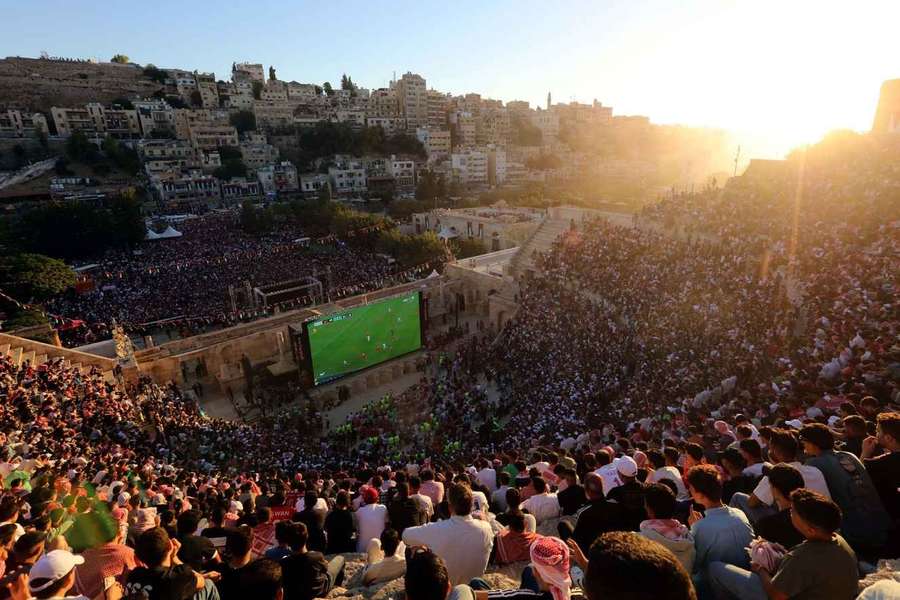Das Public Viewing in Amman war überfüllt Das Public Viewing in Amman war überfüllt