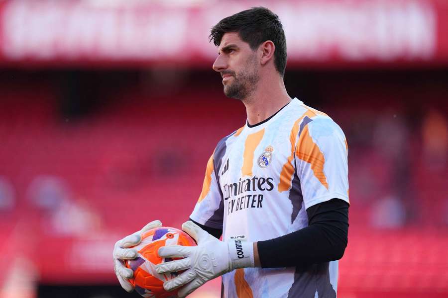 Thibaut Courtois avec le Real Madrid le 18 mai.