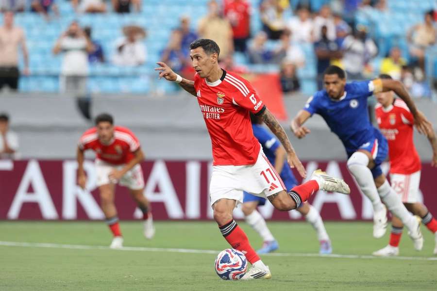 Di María no último jogo pelo Benfica