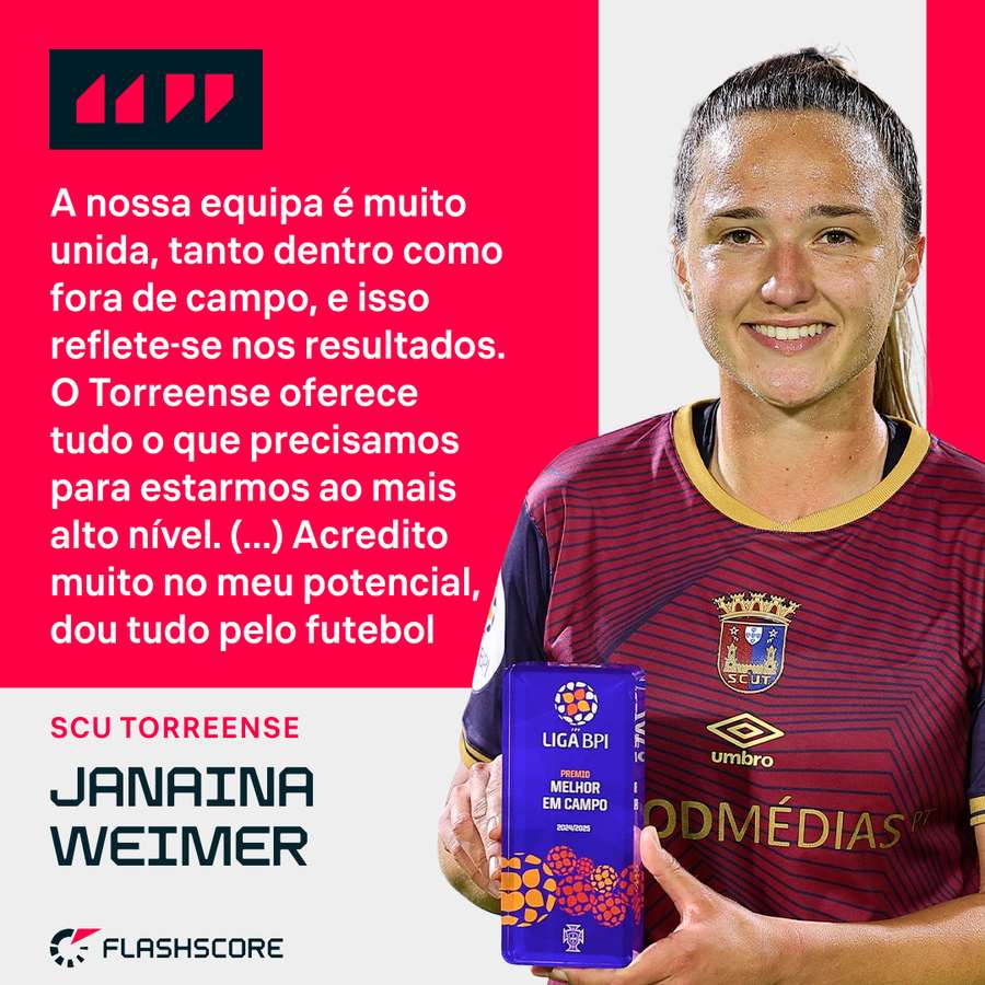 Janaina deixa elogios ao Torreense