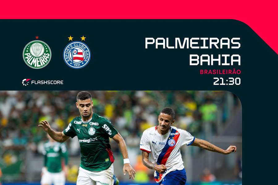 Palmeiras e Bahia se enfrentam nesta quinta-feira (8)