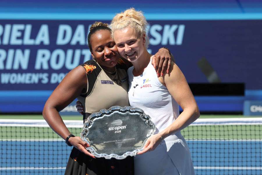 Kateřina Siniaková a Taylor Townsendová po porážce ve finále US Open.