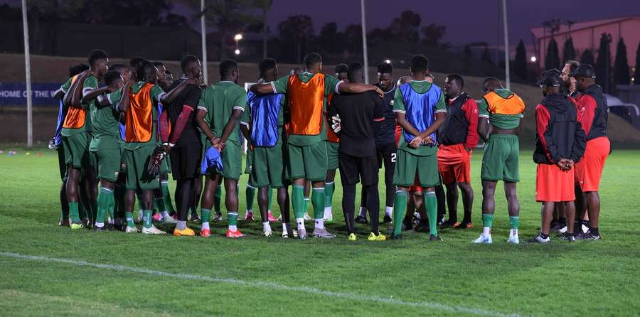 Kenya's players in training in South Africa